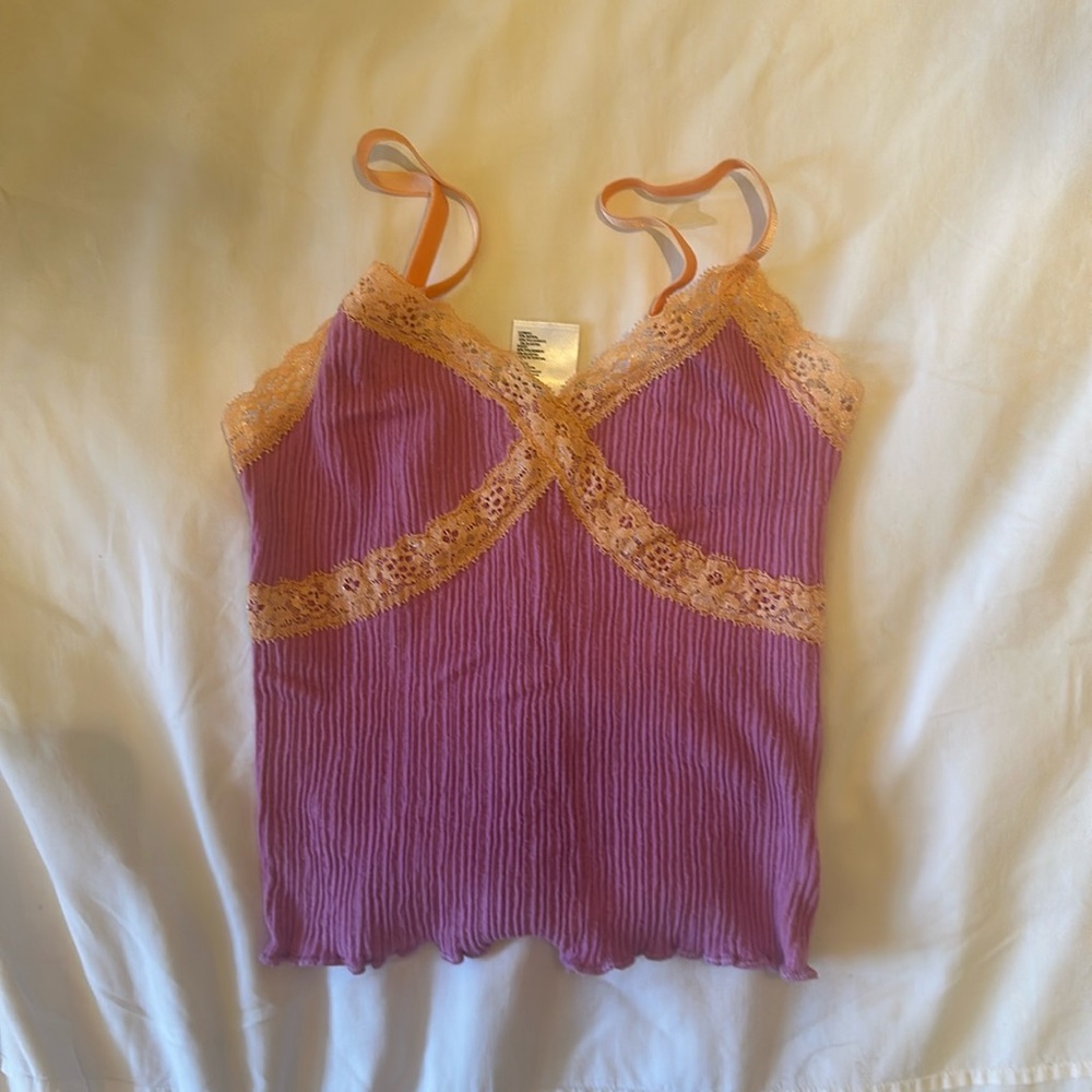 Barely Worn Urban Outfitters Lace Cropped Tank Top